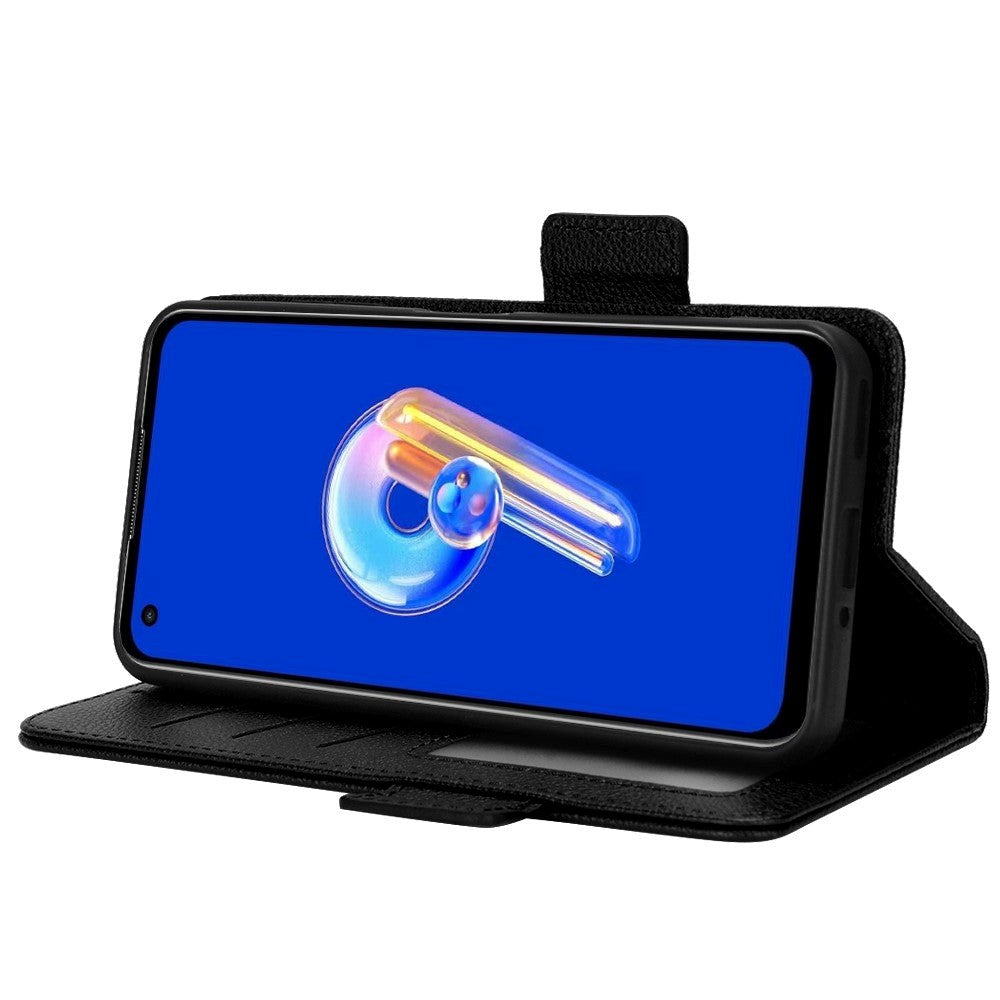 Asus Zenfone 10/9 Neutral Leather Flip Cover m. Lommebok - Svart