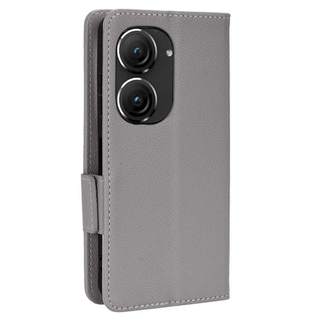 Asus Zenfone 10/9 Neutral Leather Flip Cover m. Lommebok - Grå