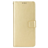 Asus Zenfone 10 / 9 Leather Flip Cover m. Lommebok og stativfunksjon - Gull