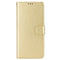 Asus Zenfone 10 / 9 Leather Flip Cover m. Lommebok og stativfunksjon - Gull
