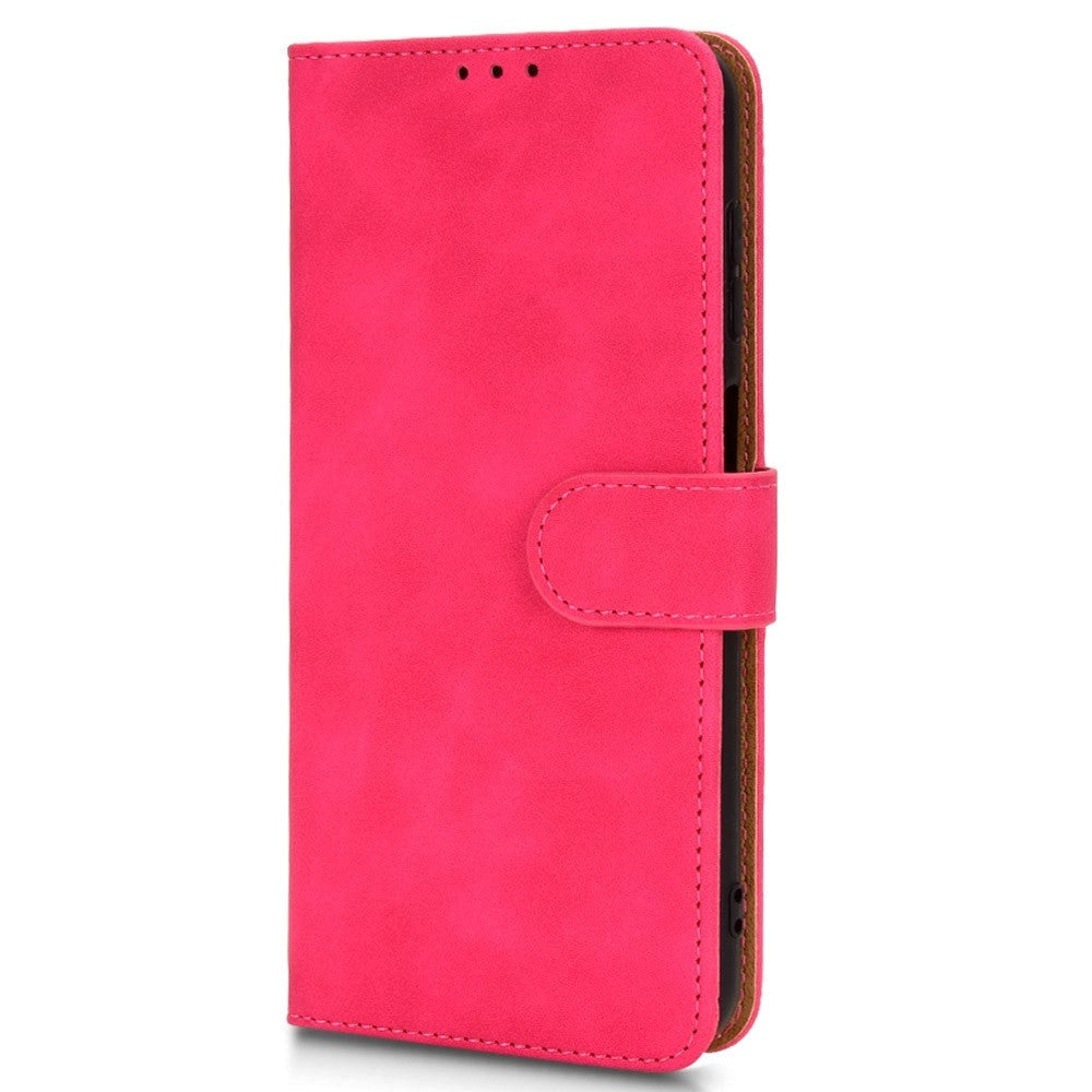Samsung Galaxy M13 Leather Flip Cover m. Lommebok og magnetisk lukking - Rosa