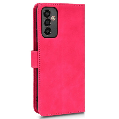 Samsung Galaxy M13 Leather Flip Cover m. Lommebok og magnetisk lukking - Rosa
