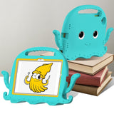 Samsung Galaxy Tab A8 10,5" (2021) barnedeksel m. stativ - blekksprut - turkis