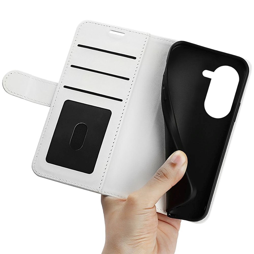 Asus Zenfone 9 Neutral Leather Flip Cover m. Lommebok - Hvit