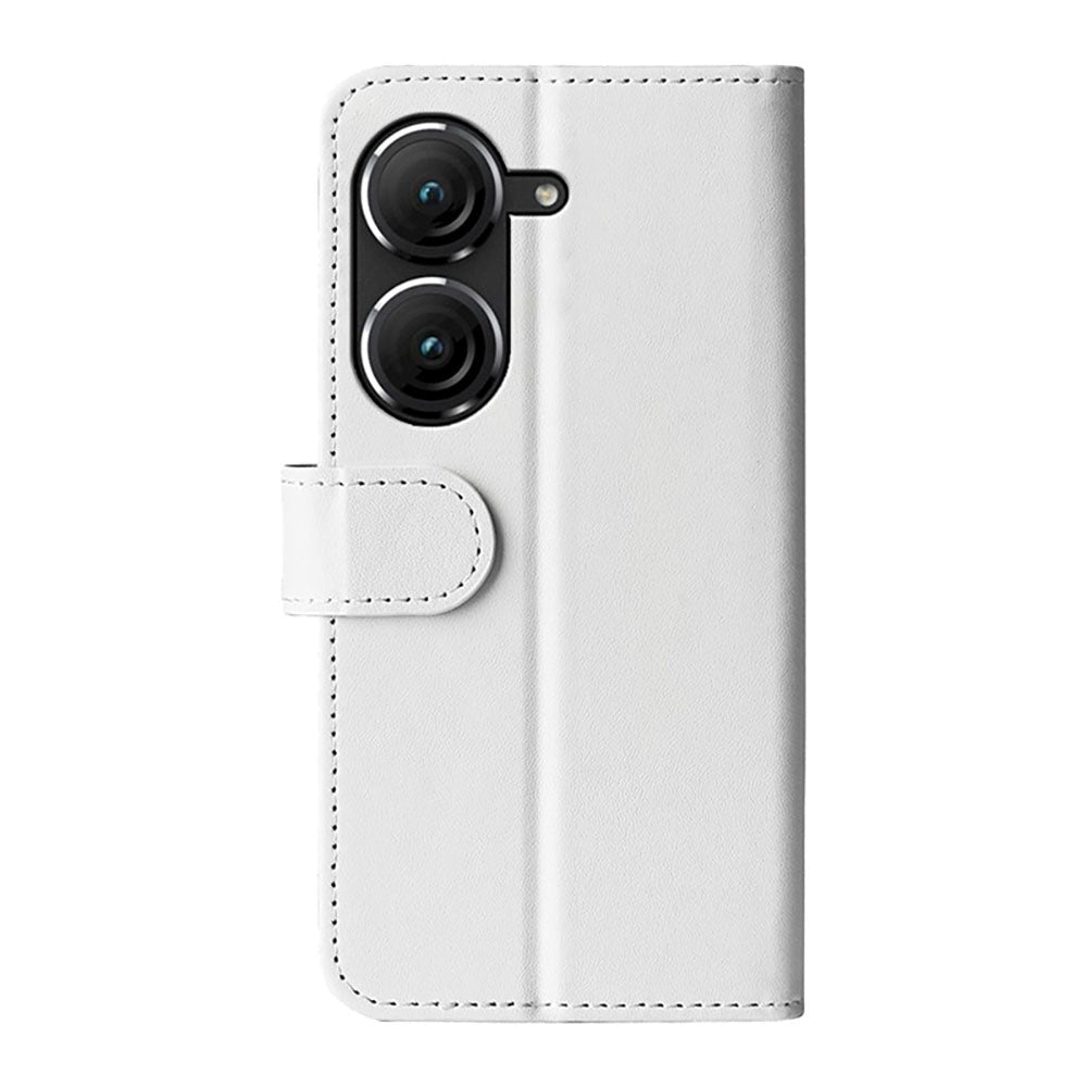 Asus Zenfone 9 Neutral Leather Flip Cover m. Lommebok - Hvit