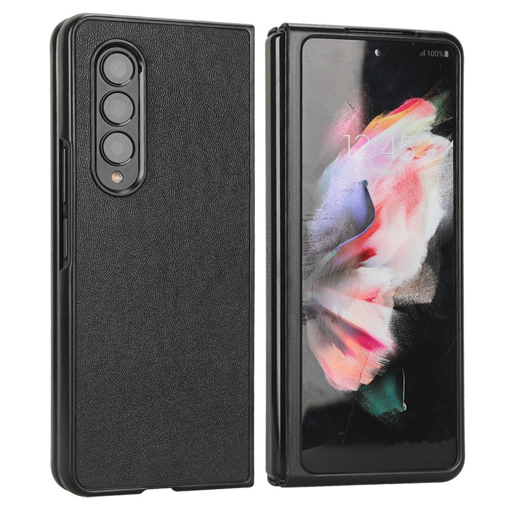 EIDERWOOD Samsung Galaxy Z Fold4 (5G) Kunstlæderbelagt Plastik Bagside Cover - Sort