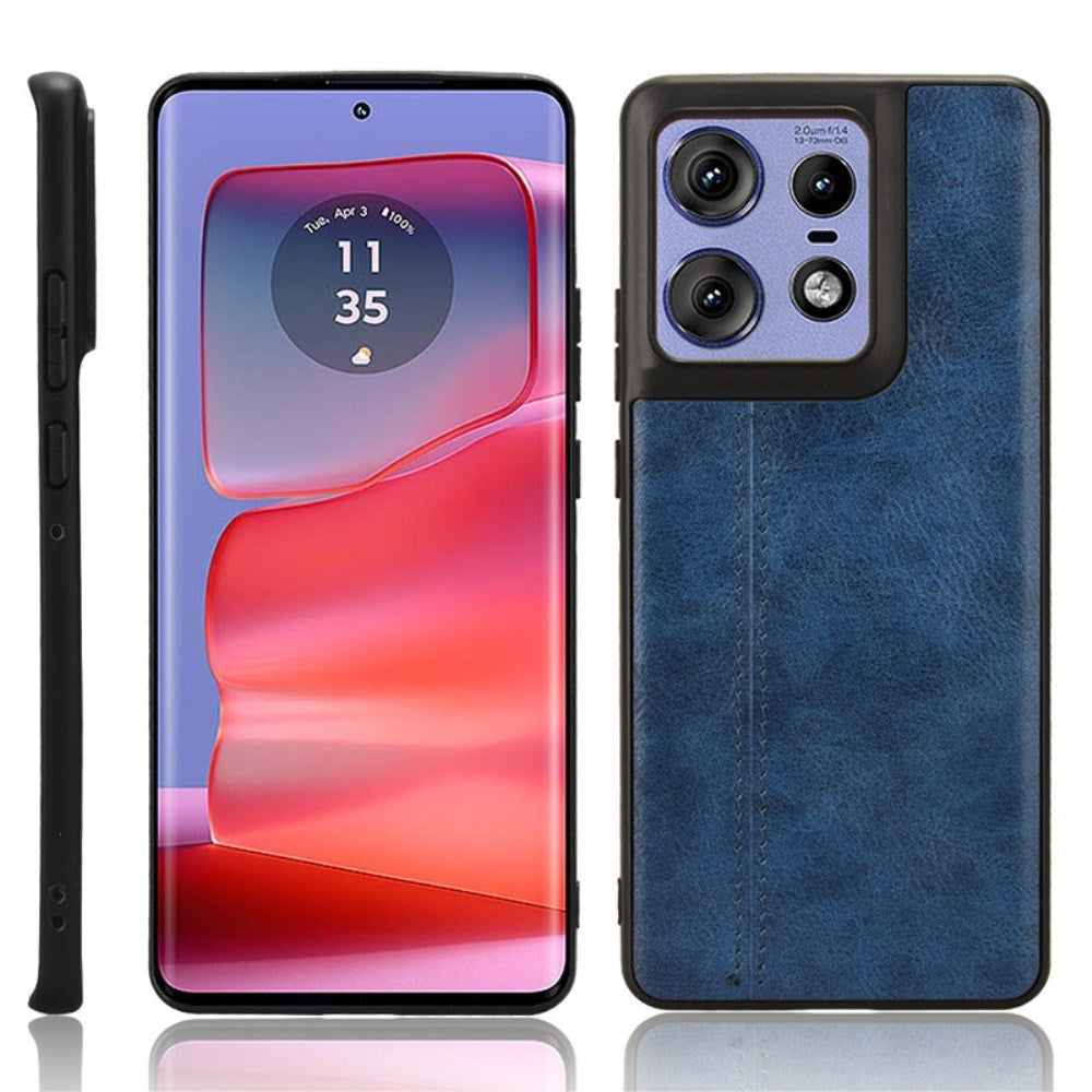 EIDERWOOD Motorola Edge 50 Pro Skinnbelagt plastbakdeksel - Blå