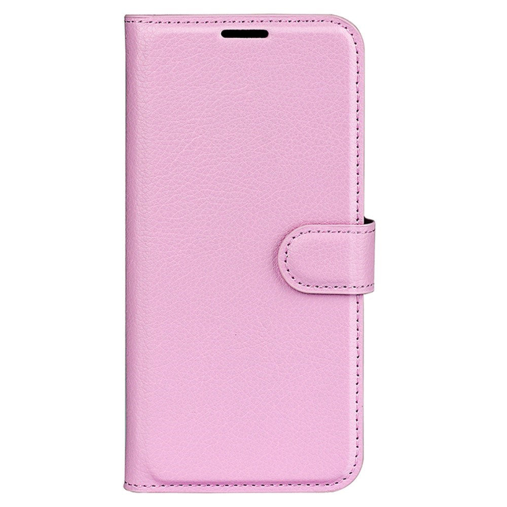 EIDERWOOD Motorola Edge 50 Ultra Litchi Leather Flip Cover m. Lommebok - Rosa
