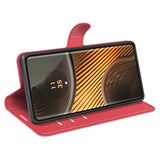 EIDERWOOD Motorola Edge 50 Ultra Litchi Leather Flip Cover m. Lommebok - Rød