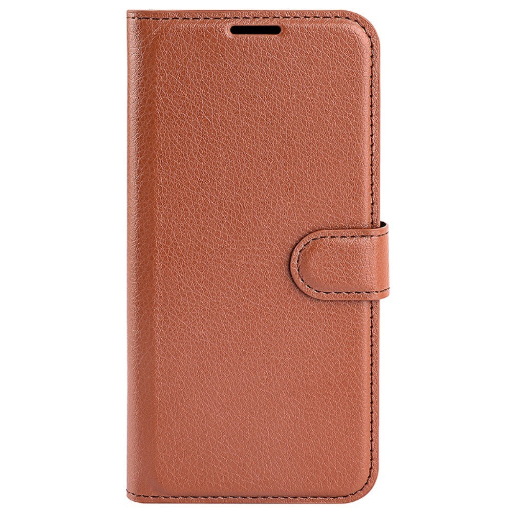 EIDERWOOD Motorola Edge 50 Ultra Litchi Leather Flip Cover m. Lommebok - Brun