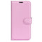 EIDERWOOD iPhone 16 Plus Litchi Leather Flip Cover m. Lommebok - Rosa