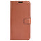 EIDERWOOD iPhone 16 Plus Litchi Leather Flip Cover m. Lommebok - Brun