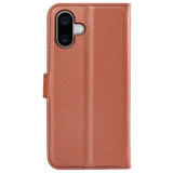 EIDERWOOD iPhone 16 Plus Litchi Leather Flip Cover m. Lommebok - Brun