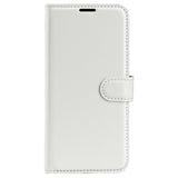 EIDERWOOD iPhone 16 Litchi Leather Flip Cover m. Lommebok - Hvit