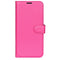 EIDERWOOD iPhone 16 Litchi Leather Flip Cover m. Lommebok - Rosa