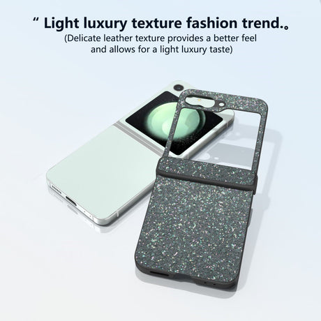 EIDERWOOD Samsung Galaxy Z Flip6 Skinndeksel Glitrende plastbakdeksel - Svart