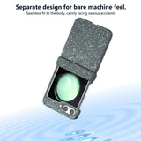 EIDERWOOD Samsung Galaxy Z Flip6 Skinndeksel Glitrende plastbakdeksel - Svart