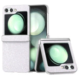 Samsung Galaxy Z Flip6 Skinndeksel Glitrende plastbakdeksel - Hvit