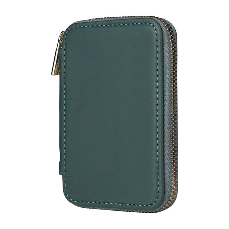 EIDERWOOD Magnetisk Kortholder med Lynlås & Rum - MagSafe Kompatibel - Grøn