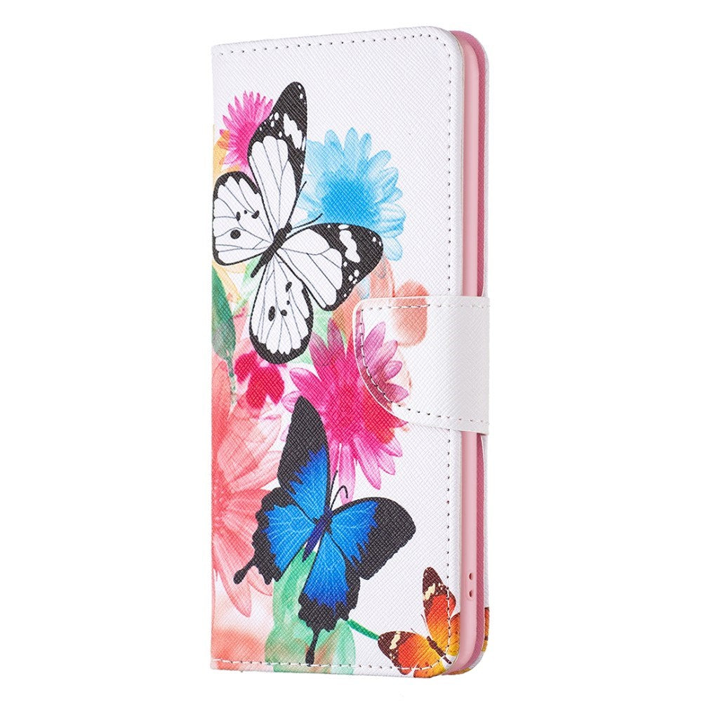 EIDERWOOD iPhone 16 Pro Max Leather Flip Cover m. Lommebok- og stativfunksjon - To sommerfugler