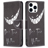 EIDERWOOD iPhone 16 Pro Max Leather Flip Cover m. Lommebok og stående funksjon - "Ikke rør telefonen min"