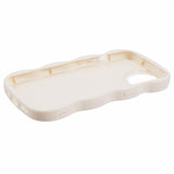 EIDERWOOD iPhone 15 Fleksibelt Plastik Wavy Mobil Cover - Hvid