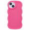 EIDERWOOD iPhone 15 Fleksibelt Plastik Wavy Mobil Cover - Pink