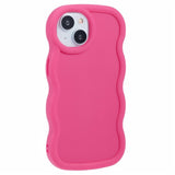 EIDERWOOD iPhone 15 Fleksibelt Plastik Wavy Mobil Cover - Pink