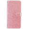 EIDERWOOD iPhone 16 Pro Leather Flip Cover m. Veske &amp; stropp - Glitter - Rose gull