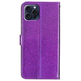 EIDERWOOD iPhone 16 Pro Leather Flip Cover m. Veske og stropp - Glitter - Lilla