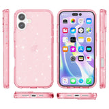 EIDERWOOD iPhone 16 Plus Hybrid Plastic Bakdeksel - Rosa Glitter