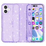 EIDERWOOD iPhone 16 Plus Hybrid Plastic Bakdeksel - Lilla Glitter