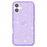 EIDERWOOD iPhone 16 Plus Hybrid Plastic Bakdeksel - Lilla Glitter