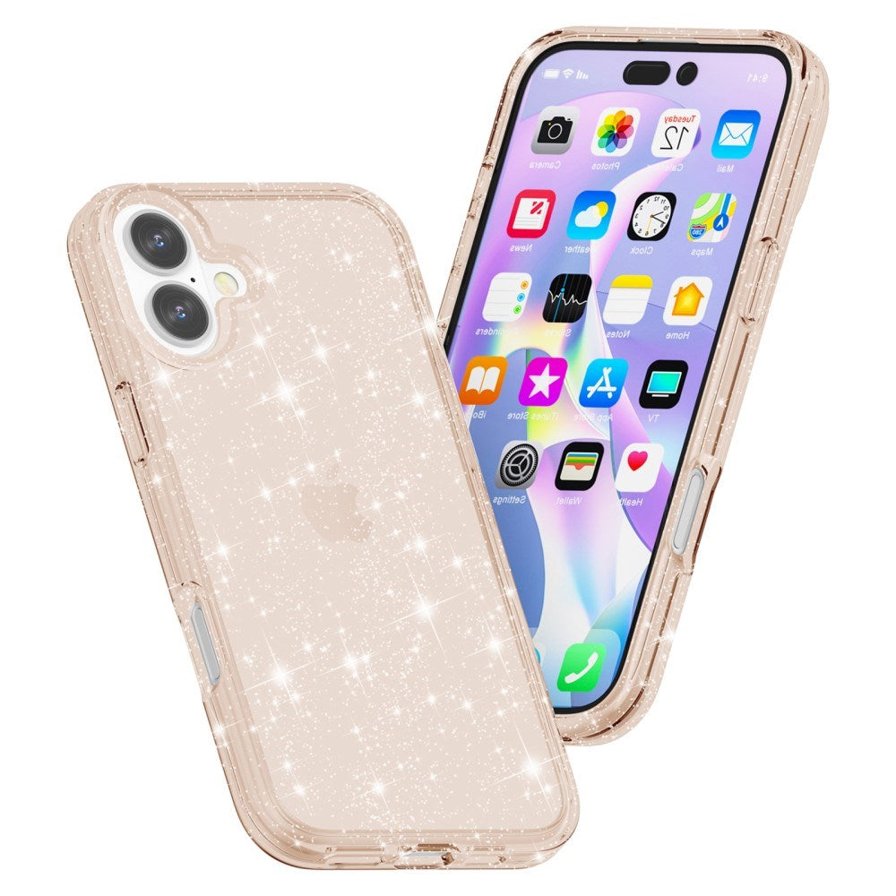 EIDERWOOD iPhone 16 Plus Hybrid Plastic Bakdeksel - Gull Glitter