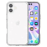 EIDERWOOD iPhone 16 Plus Hybrid Plastic Bakdeksel - Hvit glitter