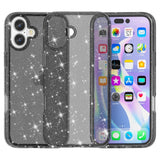 EIDERWOOD iPhone 16 Plus Hybrid Plastic Bakdeksel - Svart Glitter