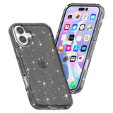EIDERWOOD iPhone 16 Plus Hybrid Plastic Bakdeksel - Svart Glitter