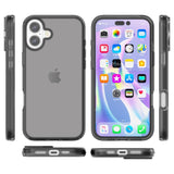 EIDERWOOD iPhone 16 Hybrid Bagside Cover - Gennemsigtig Sort