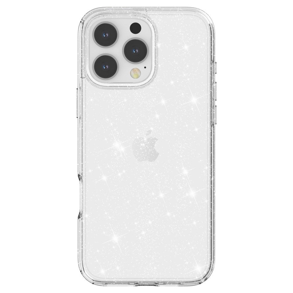 EIDERWOOD iPhone 16 Pro Max Hybrid Plastic Bakdeksel - Hvit glitter