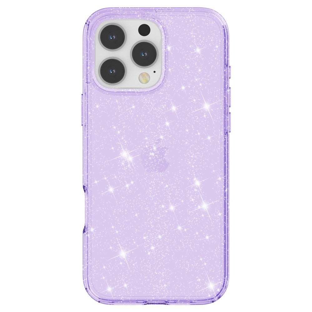 EIDERWOOD iPhone 16 Pro Max Hybrid Plastic Bakdeksel - Lilla Glitter