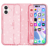 EIDERWOOD iPhone 16 Hybrid Plastic Bakdeksel - Rosa Glitter