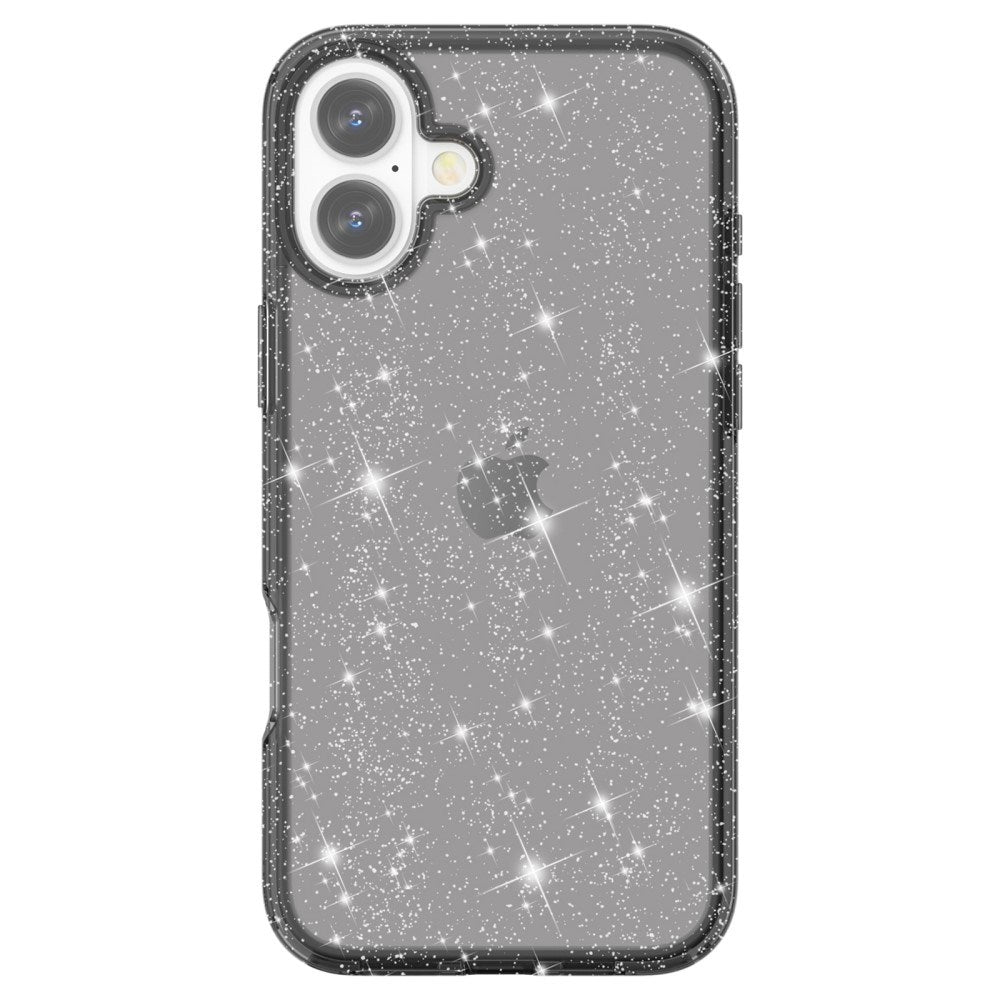 EIDERWOOD iPhone 16 Hybrid Plastik Bagside Cover - Sort Glitter
