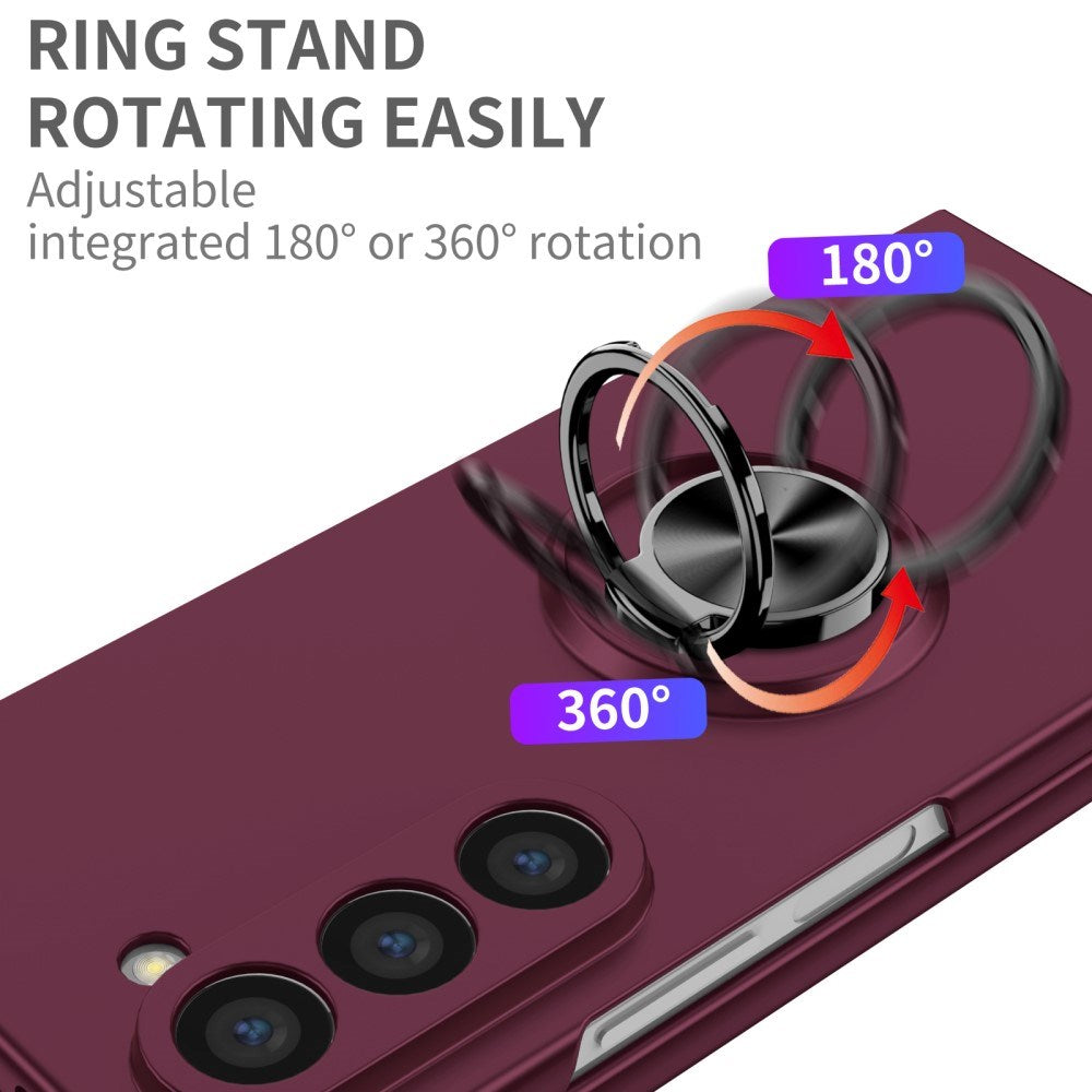 EIDERWOOD Samsung Galaxy Z Fold6 plastbakdeksel m. Magnetisk Kickstand - Burgundy