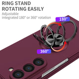 EIDERWOOD Samsung Galaxy Z Fold6 plastbakdeksel m. Magnetisk Kickstand - Burgundy
