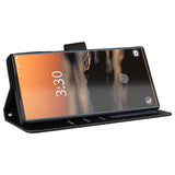 EIDERWOOD Samsung Galaxy S23 Ultra Blankt Kunstlæder Flip Cover m. Pung & Ståfunktion - Sort