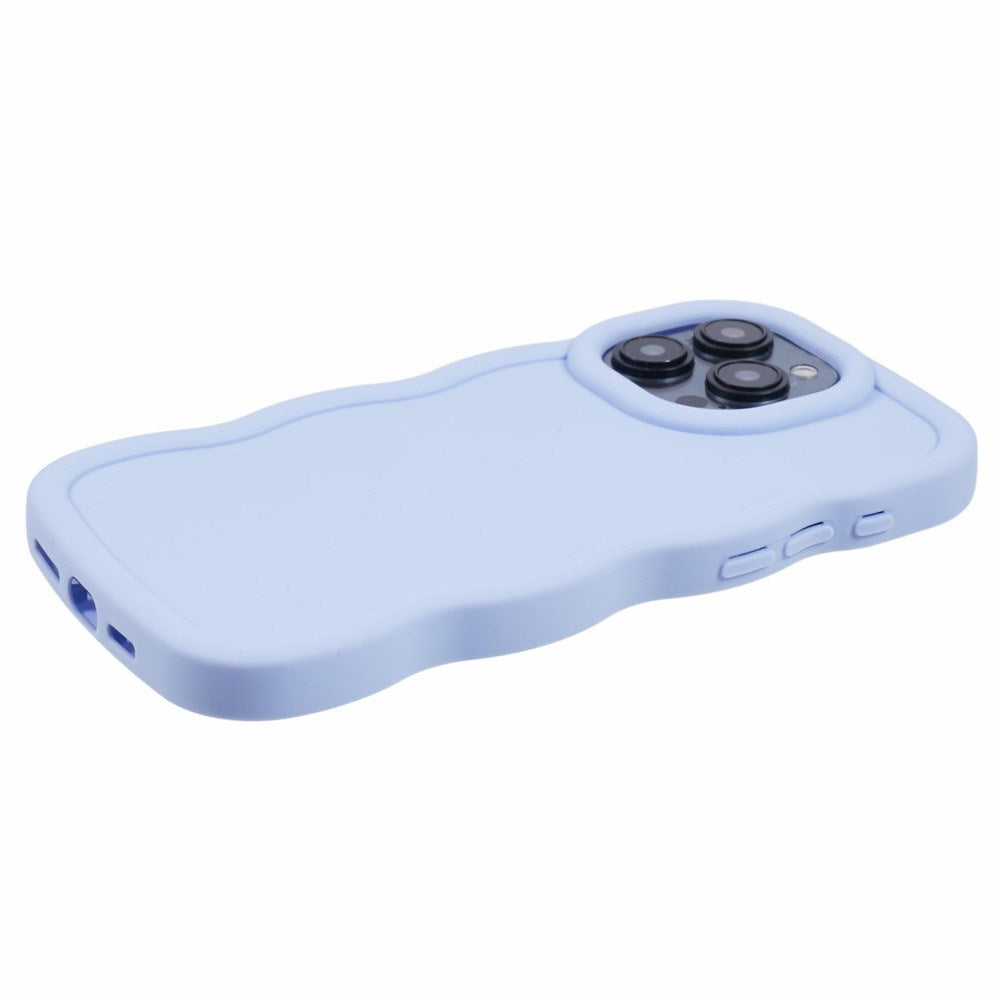EIDERWOOD iPhone 15 Pro Fleksibelt Plastik Wavy Mobil Cover - Lilla