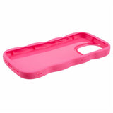 EIDERWOOD iPhone 14 Pro Fleksibelt Plastik Wavy Mobil Cover - Pink