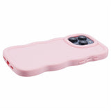 EIDERWOOD iPhone 14 Pro Fleksibelt Plastik Wavy Mobil Cover - Lyserød