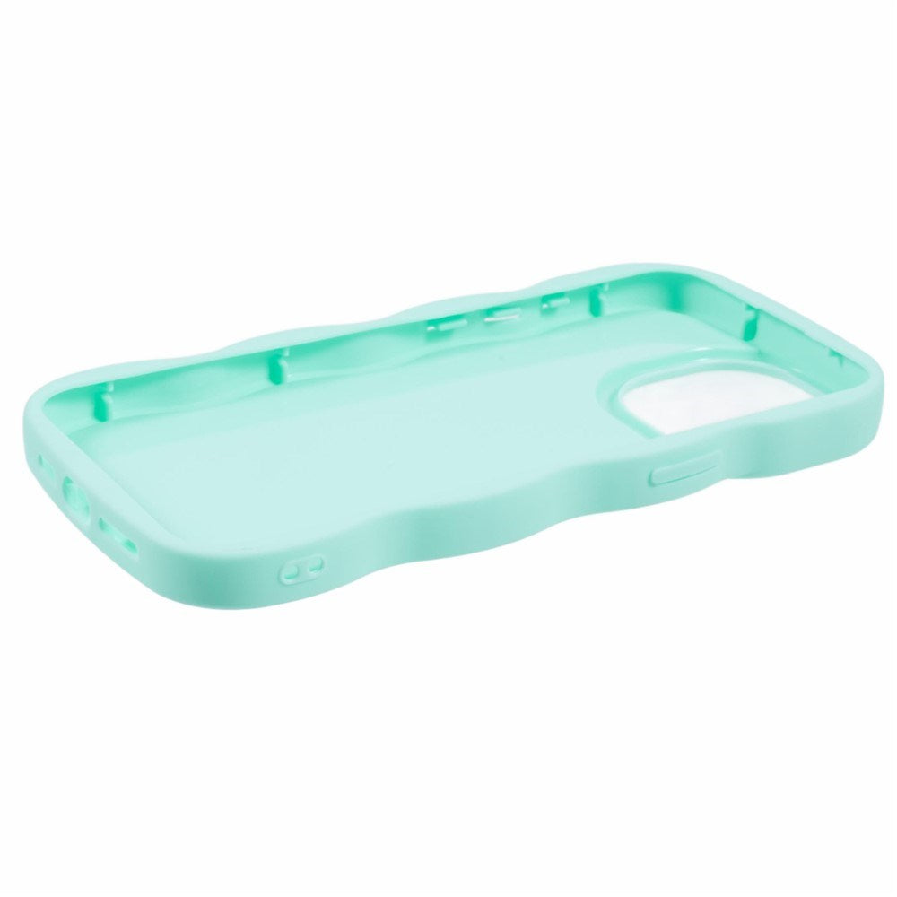 EIDERWOOD iPhone 13 Pro Fleksibelt Plastik Wavy Mobil Cover - Blå