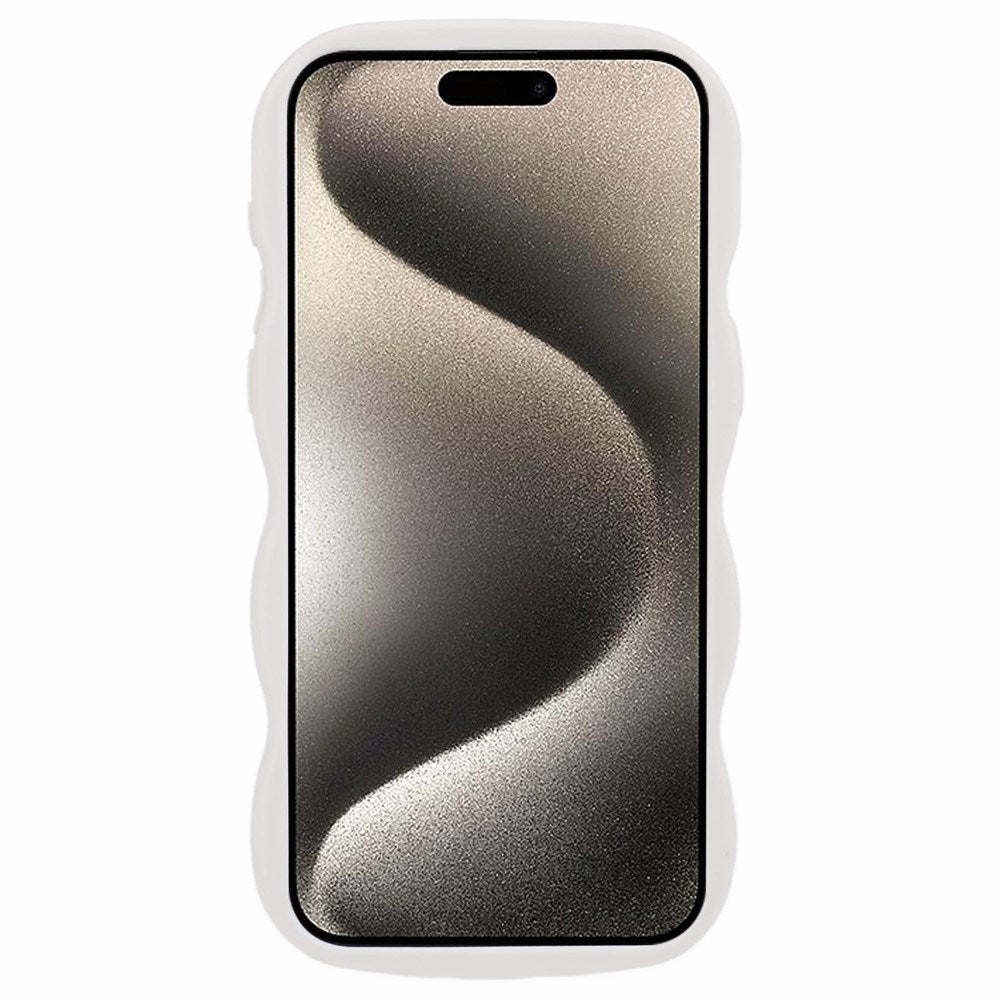 EIDERWOOD iPhone 12 Pro Max Fleksibelt Plastik Wavy Mobil Cover - Hvid